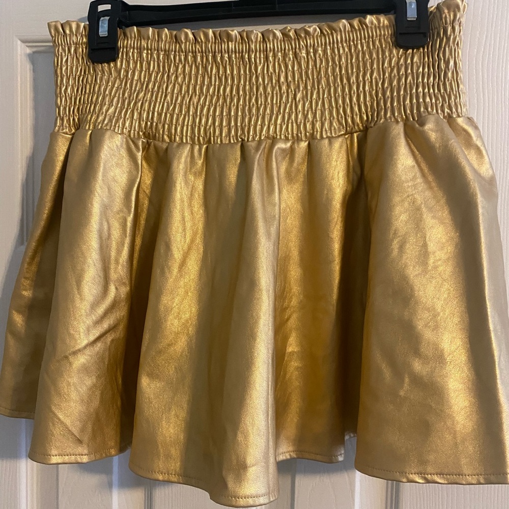 NWT Gold Metallic Skirt